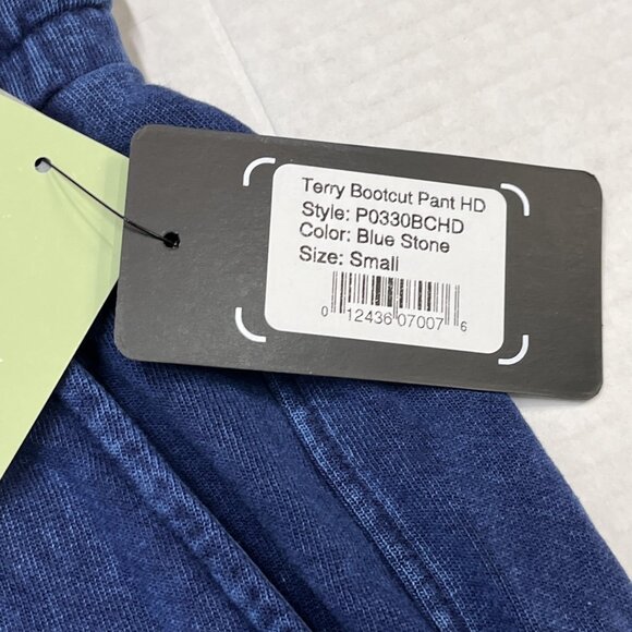 NUX Pants Womens S Terry Bootcut Blue Stone Pull On Bamboo Cotton Blend Lounge - Picture 7 of 14